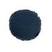 Coussin rond en coton bleu 47x47cm