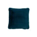 Coussin carré en polyester pétrole 44x41cm