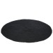 Tapis rond en jute noir 150x150cm