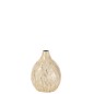 Vase goutte en bois beige 25x25x34 cm