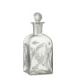 Carafe carrée avec motif en verre H23cm