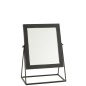 Miroir carré sur pied en métal noir 34x20x47cm