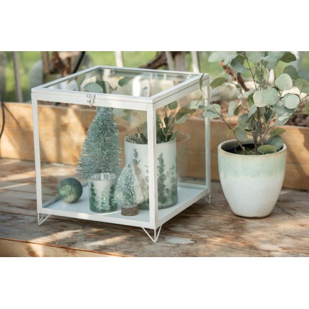 Eucalyptus artificiel dans pot en plastique vert 14x14x60 cm