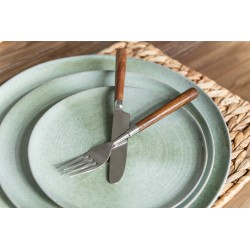 Assiette profonde en céramique vert menthe D25cm