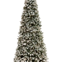 Albero di Natale artificiale innevato in plastica verde 200x200x450 cm