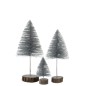 Sapin de Noël artificiel en plastique argent 14x14x29.5 cm