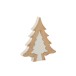 Sapin de Noël décoratif en bois de manguier blanc 30x26x3.5 cm