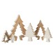 Sapin de Noël décoratif en bois de manguier blanc 30x26x3.5 cm