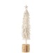 Sapin de Noël décoratif à led en métal blanc 14x14x48 cm