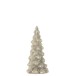 Árbol de navidad helado cristal brillante gris claro/plata Alt. 20 cm