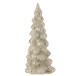 Albero di Natale decorativo a led in vetro argento 14x14x35 cm