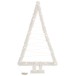 Albero di Natale decorativo in legno bianco 64x13x109 cm