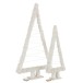 Albero di Natale decorativo in legno bianco 64x13x109 cm