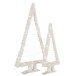 Albero di Natale decorativo in legno bianco 64x13x109 cm