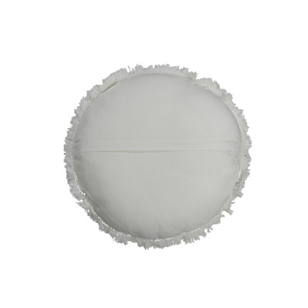 Coussin rond en coton blanc 47x47cm