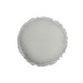 Coussin rond en coton blanc 47x47cm