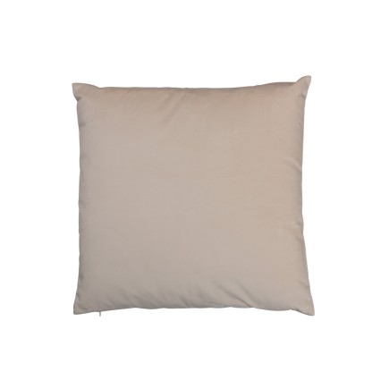 Coussin carré en velours crème 45x45cm