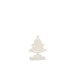 Albero di Natale a LED in legno bianco 15x4x23 cm