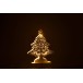 Albero di Natale a LED in legno bianco 19x5x28 cm