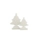 Albero di Natale a LED in legno bianco 19x5x28 cm