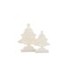 Albero di Natale a LED in legno bianco 19x5x28 cm