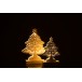 Albero di Natale a LED in legno bianco 19x5x28 cm