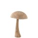 Champignon en bois naturel 38x38x60 cm