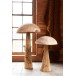 Champignon en bois naturel 38x38x60 cm