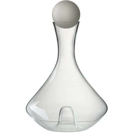 Carafe moderne avec bouchon rond en verre transparent H31cm