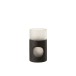 Vase rond bicolore en verre noir 12x12x21 cm