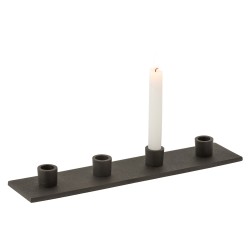 Candelabro 4 partes hierro opaco negro 40