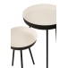 Lot de 3 tables gigogne en métal blanc 52x52x58 cm